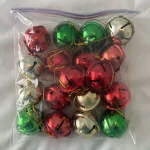 18 piece vintage metal jingle ball ornaments